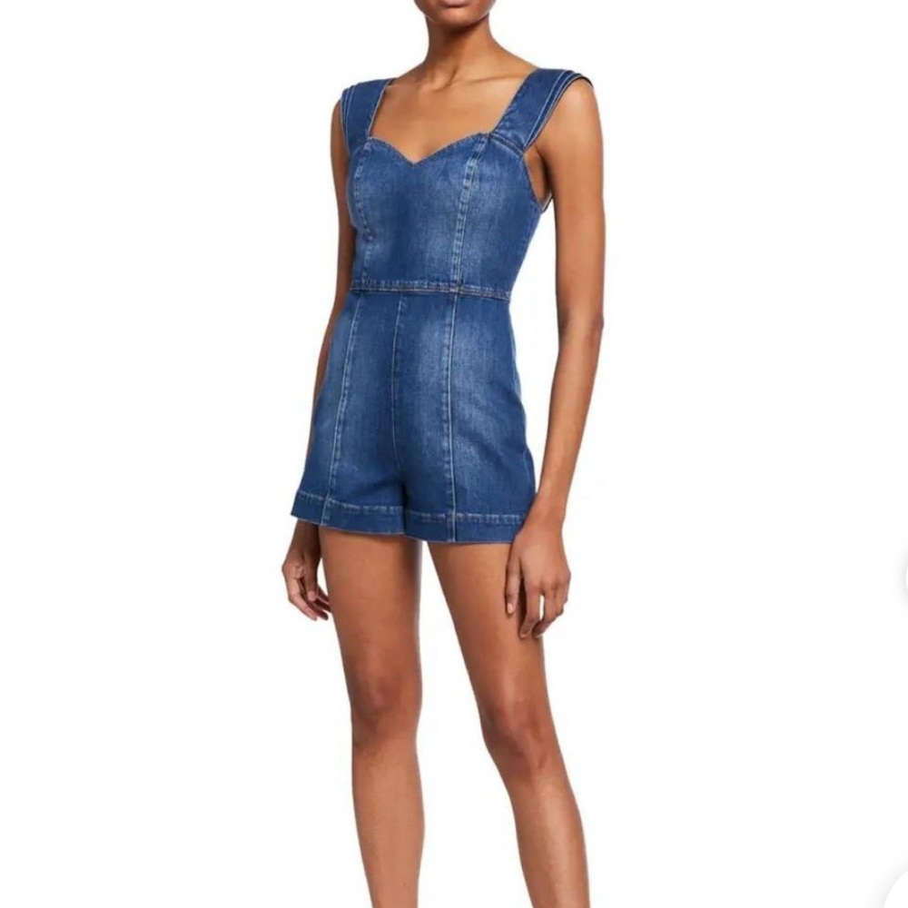 ALICE + OLIVIA Iman Denim Romper 💙